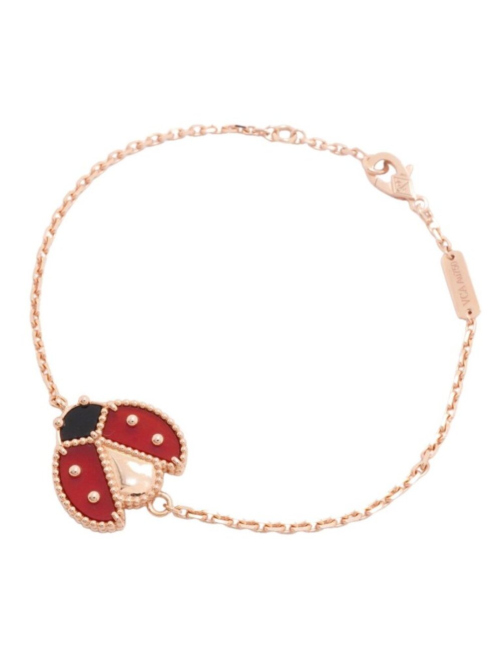 Van Cleef & Arpels Bracelet Lucky Spring Open Wing Bug 18 Pink Gold Onyx